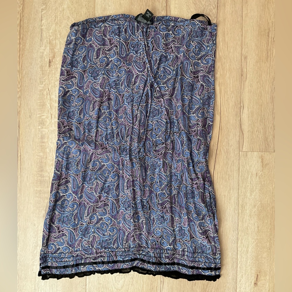 Angie Blue and Purple Paisley Maxi Skirt